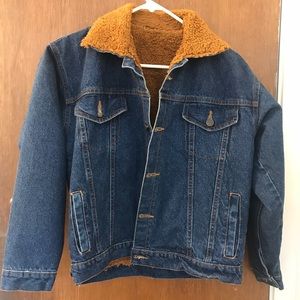 Denim Jacket with Fur inside
